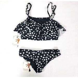 Milonga Black White Polka Dot Two Piece Bikini Sz Small MSRP $180 NEW NWT Beach